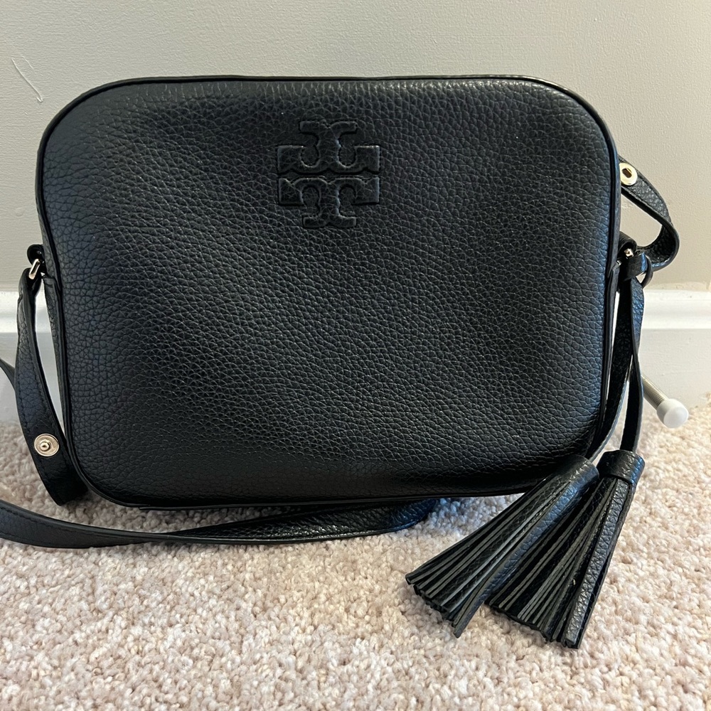 Tory Burch Black Leather Camera Bag